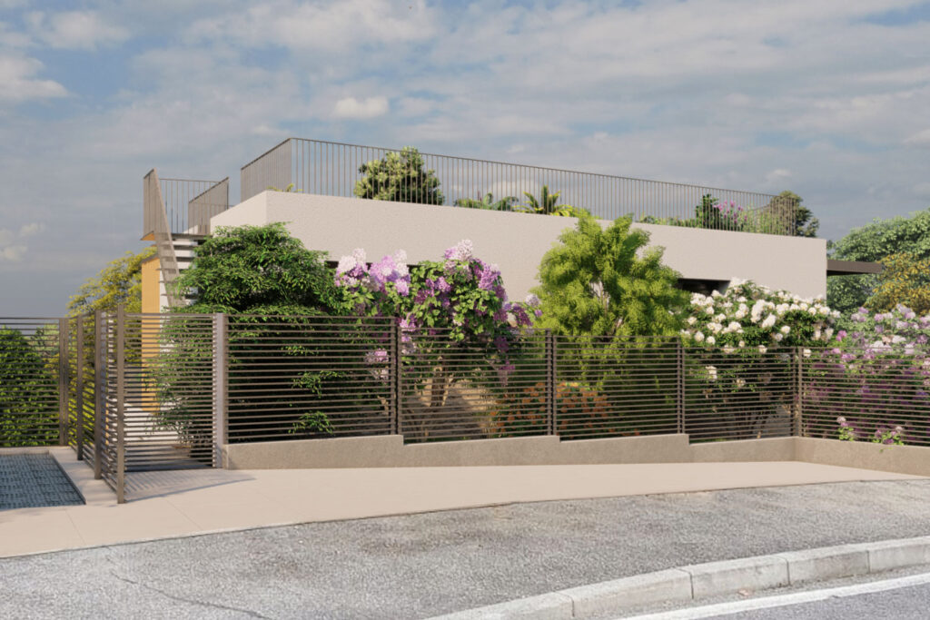 Casa con tetto giardino